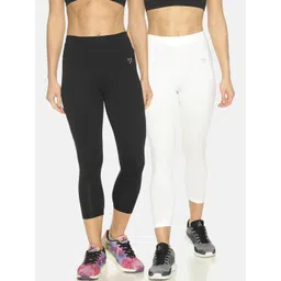 TWIN BIRDS Women Black & White Solid Tight Fit Capris-picture-27