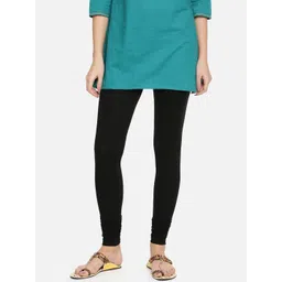 TWIN BIRDS Women Black Churidar-Length Leggings-image-40