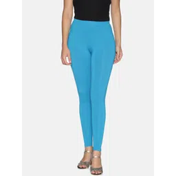 TWIN BIRDS Women Blue Solid Tailored Fit Ankle-Length Leggings-picture-37