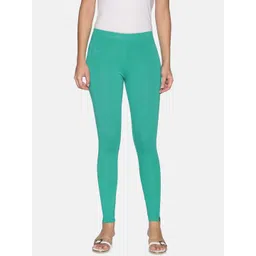 TWIN BIRDS Women Green Solid Ankle-Length Leggings-picture-18