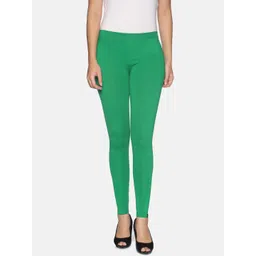 TWIN BIRDS Women Green Solid Ankle Length Leggings-picture-40