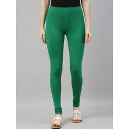 TWIN BIRDS Women Green Solid Churidar-Length Leggings-picture-37