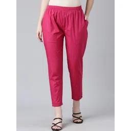 TWIN BIRDS Women Mid-Rise Cropped Cotton Trousers-picture-37