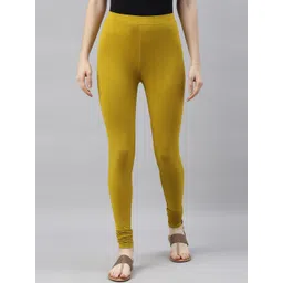 TWIN BIRDS Women Mustard Yellow Solid Churidar Length Leggings-picture-33