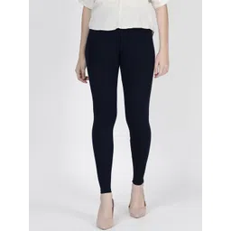 TWIN BIRDS Women Navy Blue Solid Ankle-Length Leggings-image-22