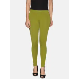 TWIN BIRDS Women Olive Green Solid Ankle Length Leggings-picture-34