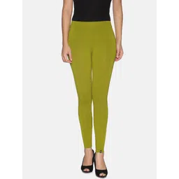TWIN BIRDS Women Olive Green Solid Ankle Length Leggings-picture-17