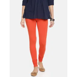 TWIN BIRDS Women Orange Solid Churidar-Length Leggings-picture-28