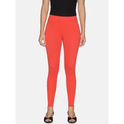 TWIN BIRDS Women Orange Solid Tailored Fit Ankle-Length Leggings-picture-39