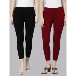 TWIN BIRDS Women Pack Of 2 High Ankle Leggings-picture-31
