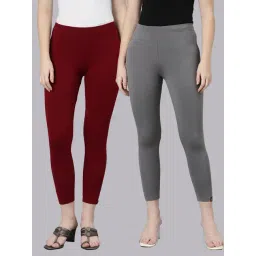 TWIN BIRDS Women Pack Of 2 High Ankle Leggings-picture-35