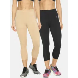 TWIN BIRDS Women Pack of 2 Solid Tight Fit Capris-picture-14