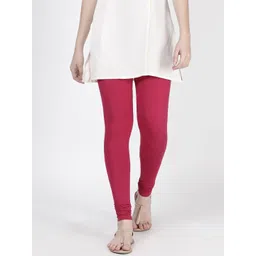 TWIN BIRDS Women Pink Churidar-Length Leggings-image-39