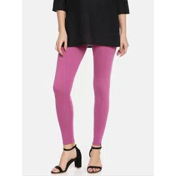 TWIN BIRDS Women Pink Solid Ankle-Length Leggings-picture-10