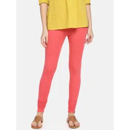 TWIN BIRDS Women Pink Solid Churidar-Length Leggings-image-45