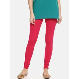 TWIN BIRDS Women Pink Solid Churidar-Length Leggings-picture-24