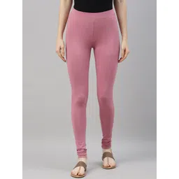 TWIN BIRDS Women Pink Solid Churidar-Length Leggings-picture-22