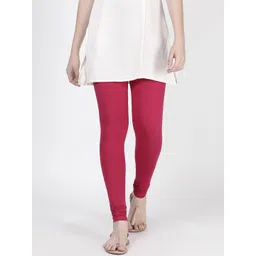 TWIN BIRDS Women Pink Solid Churidar-Length Leggings-picture-34