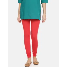 TWIN BIRDS Women Red Solid Churidar Leggings-picture-21