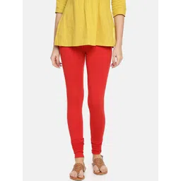 TWIN BIRDS Women Red Solid Churidar-Length Leggings-picture-36