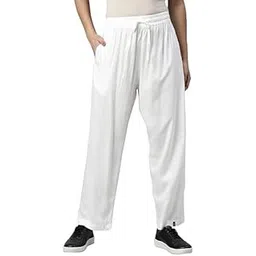 twin birds Women Regular Fit High Rise White Coloured Viscose Fabric Casual Kurti Pant with Functional Pocket - XL-picture-11