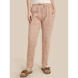 TWIN BIRDS Women Tan Brown Cotton Printed Night Pant-picture-33