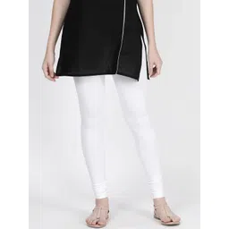 TWIN BIRDS Women White Churidar-Length Leggings-image-38