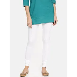 TWIN BIRDS Women White Solid Churidar-Length Leggings-picture-36