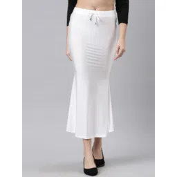 TWIN BIRDS Women White Solid Nylon High Rise Stretchable Shimmer Saree Shape Wear-picture-22