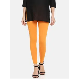 TWIN BIRDS Women Yellow Solid Ankle-Length Leggings-picture-15