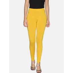 TWIN BIRDS Women Yellow Solid Ankle Length Leggings-picture-16