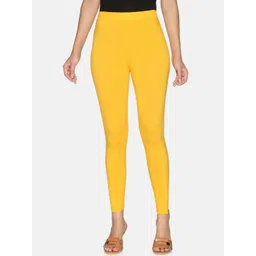 TWIN BIRDS Women Yellow Solid Ankle Length Leggings-picture-19