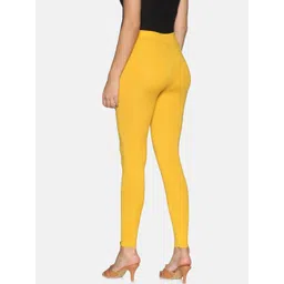 TWIN BIRDS Women Yellow Solid Ankle Length Leggings image 4