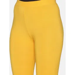 TWIN BIRDS Women Yellow Solid Ankle Length Leggings image 5