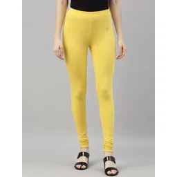 TWIN BIRDS Women Yellow Solid Churidar-Length Leggings-picture-27