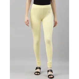 TWIN BIRDS Women Yellow Solid Churidar-Length Leggings-picture-24