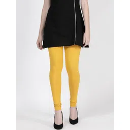 TWIN BIRDS Women Yellow Solid Churidar-Length Leggings-picture-23