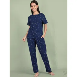 TWIN BIRDS Women's Cotton Night suit Set Relaxed Fit with Functional Pockets-picture-10