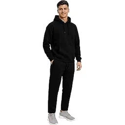 twinny zone Fleece Coord Set | Hooded Sweatshirt and Lower for Men Women (Set of 2 | 300 GSM | Hoodie+Lower1)-picture-36