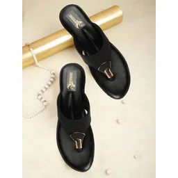 TWINSSHOE Women Black Casual Open Toe Flats-picture-13