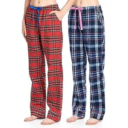 twist99 Women's Cotton Checkered Pajama for Women Track Pant | Hosiery Night Lounge Leisure Wear Bottom Pants Multicolors Prints Color May Vary (Assorted Pyjama) Combo Pack of 2-picture-21