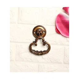 Two Moustaches Brown Ethnic Indian Carved Brass Door Knocker-picture-18