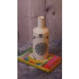 Two Moustaches White & Black Printed Ceramic Flower Vase-picture-11