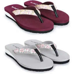 two soft Combo Pack Of 2 Women Slipper Stylish Casual Light & Soft Comfortable Daily Wear Women Slippers-picture-38