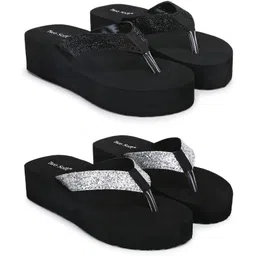 two soft Pack Of 2 Combo Stylish Extra Comfort Lightweight Dailywear Used Women Slippers-picture-25