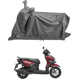Two Wheeler - Scooty - Bike Cover for Yamaha Ray ZR 125 Cover with Water-Resistant and Dust Proof Premium 190T Fabric_Entire Grey-picture-24