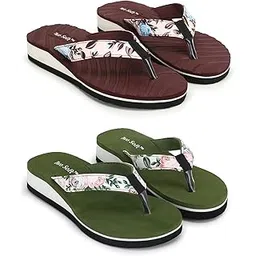 twosoft Women Combo Pack Of 2 Stylish Casual Light & Soft Comfortable Slippers-picture-34