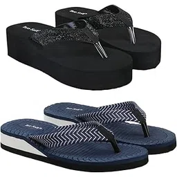 twosoft Women’s Comfortable Flip-Flops Soft Foam Sole with Stylish Straps Slipper-Lightweight, Everyday Comfort & Style Ideal for Daily Home slipper for Women Combo 2-picture-28
