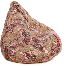 txor XXL Classic Cotton Canvas Paisley Printed Teardrop Bean Bag With Bean Filling-picture-24