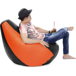 txor XL Premium Leatherette Classic Teardrop Bean Bag With Bean Filling image 2
